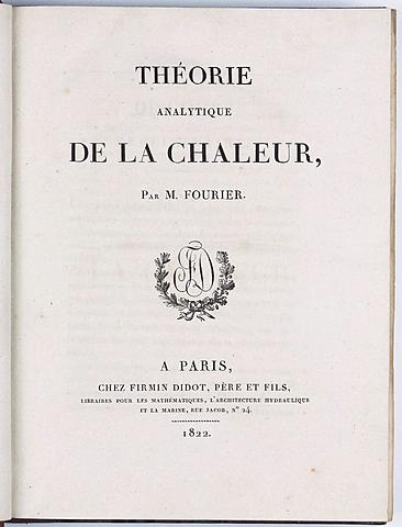 PUBLICACIÓN DE LA OBRA ¨THÉORIE ANALYTIQUE DE LA CHALEUR¨