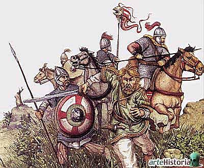 invasiones de germanos(bárbaros)caída del imperio romano