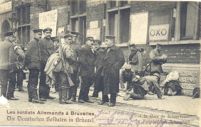 Germany invaded Belgium and started the fighting