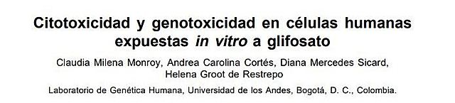 Relación salud con aspersión de glifosato en Colombia