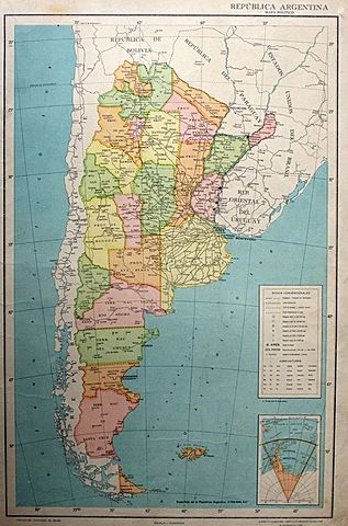 Mapa de Argentina del Instituto Geográfico Militar