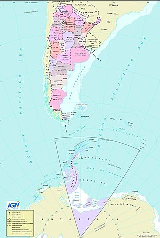 Mapa oficial de Argentina del IGN