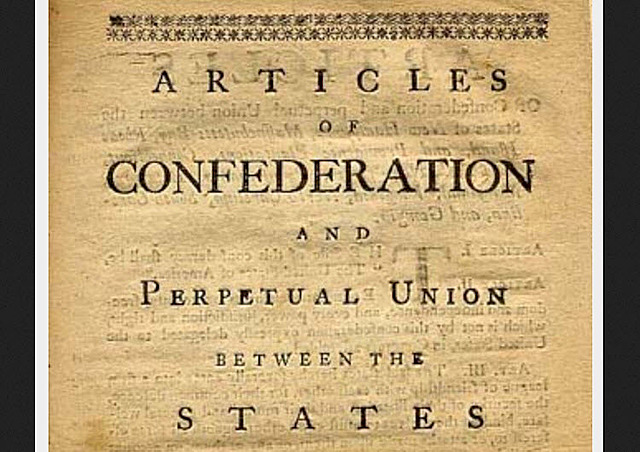 Articles of Confederation Created