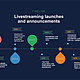 Livestreaming launches and announcements timeline template