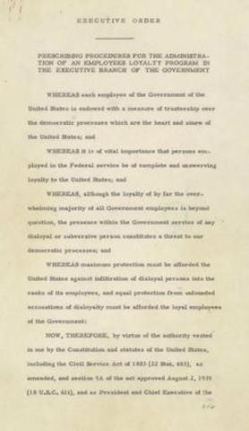 Truman's Executive Orders, 1948