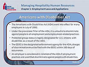 The Americans With Disablities Act