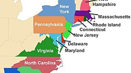 Timeline: 13 colonies