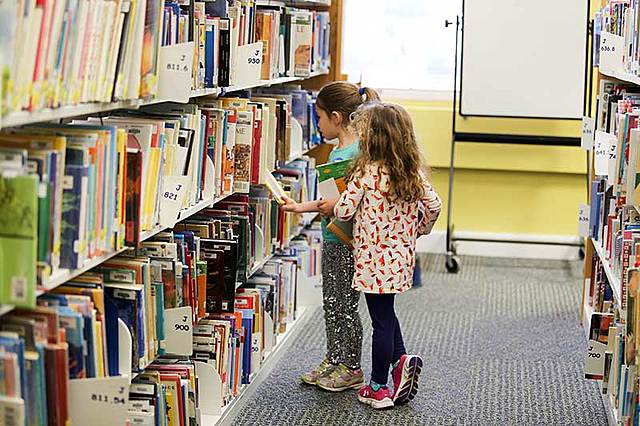 Traveling to the Library with my Kindergarten class
