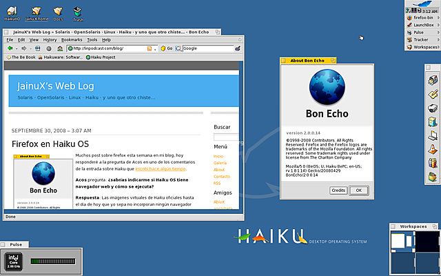 Se liberó la primera versión alfa de HaikuOS