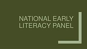 National Early Literacy Panel Report