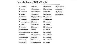 SAT vocabulary