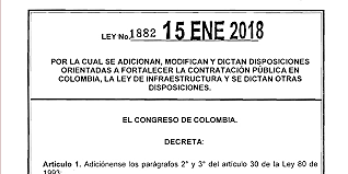 LEY 1882 DEL 2018