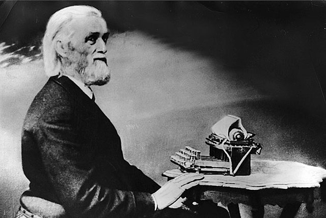 Invención de la máquina de escribir por C. L. Sholes