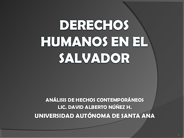 Derechos humanos en el salvador