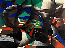 Futurismo: Manifestación patriótica (Giacomo Balla)