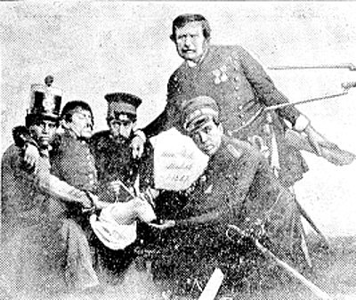 Amputación de la pierna del sargento Bustos Cerro Gordo