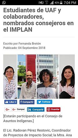 CONSEJERA DE ASUNTOS INDÍGENAS