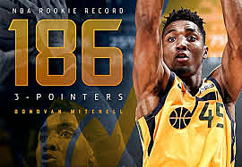 Donovan Mitchell breaks rookie 3 point record