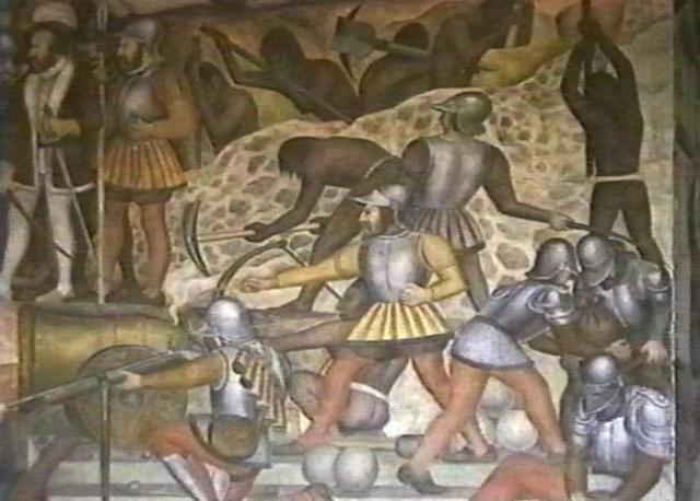 Aztecs defeated by Spanish.