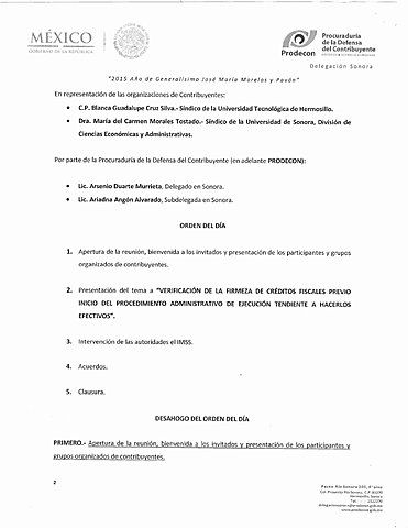 Entrega de la minuta al Senado