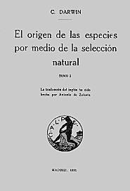 El origen de las especies por medio de la selección natural