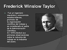 Administración científica (1878). Frederick Taylor