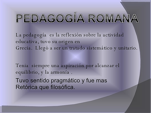 EDUCACIÓN ROMANA
