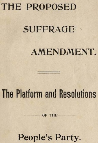 Populist Party Platform