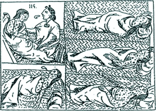 Moctezuma killed, Spanish driven out of tenochtitlan, smallpox outbreak among Aztecs