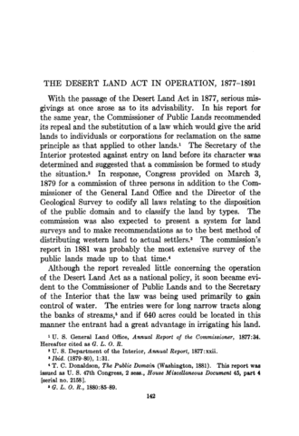 Desert Land Act of 1877