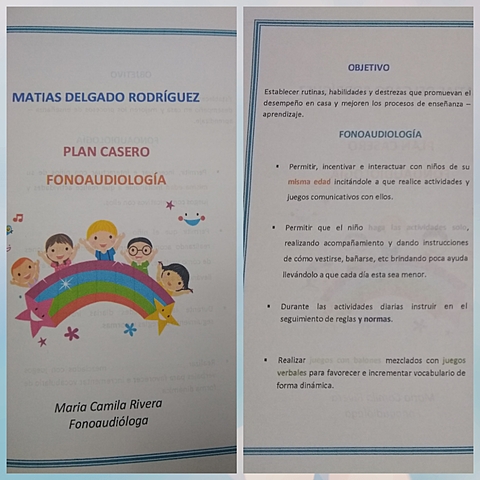 Intervención, plan casero  y actividades grupales