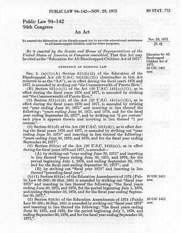Education for All Handicapped Children Act