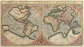 Gerardus Mercator en el año 1.569. mapamundi del atlas Minor.