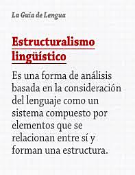 Teoría lingüística del estructuralismo