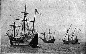 Kolumbus überquert den Atlantik