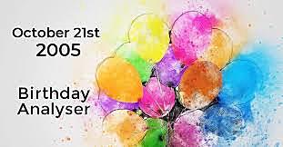 My birth date/when i was born