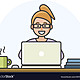 Girl at computer