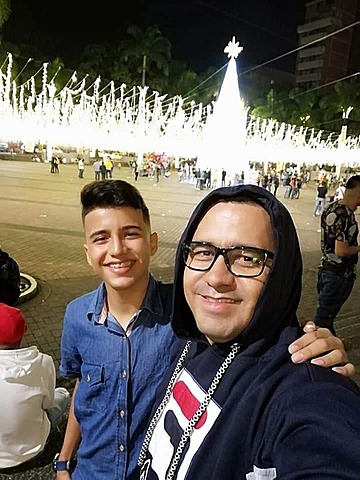 Mi primera foto con mi papa