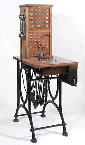 Centralita manual de bateria local,1884