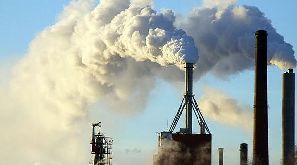 La concentración de dióxido de carbono