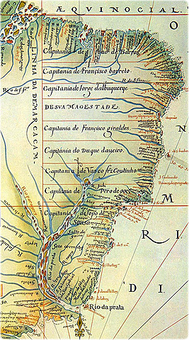 Criação do sistema administrativo de Capitanias Hereditárias