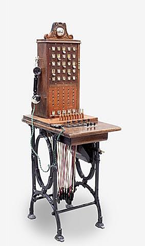 Centralita manual de batería local, 1884