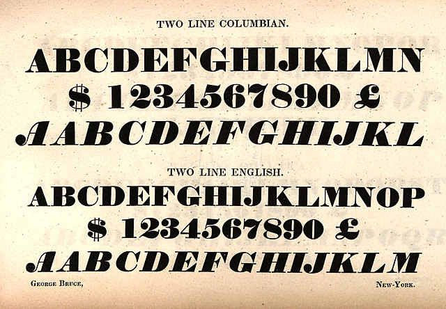 First Fat-Face Type made by Robert Thorne.