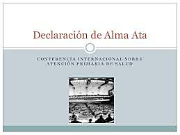 Declaración de Alma Ata
