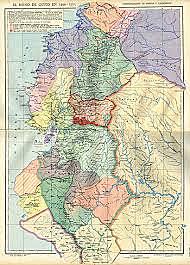 1498 el inca guaimaca pat llega a quito y al sur de colombia