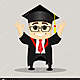 Depositphotos 145358039 stock illustration happy male graduate business motivation