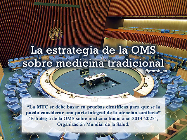 MODIFICACION ESTRATEGIA DE LA OMS SOBRE LA MEDICINA TRADICIONAL