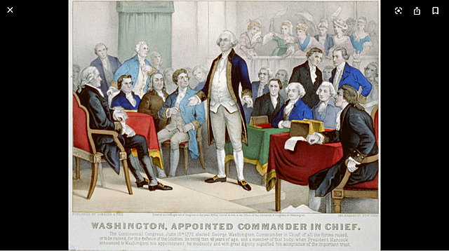 Washington in command