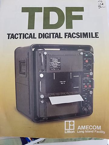 I was on the team that designed and prototyped a Tactical Digital Facsimile