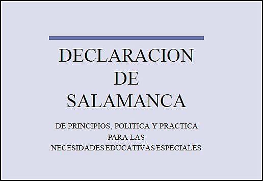 Declaración de Salamanca.